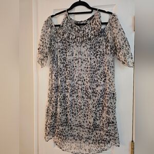 Leopard Print Off-Shoulder Dress